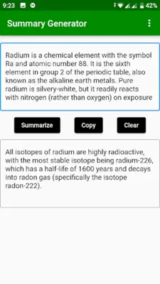 Summary Generator android App screenshot 0