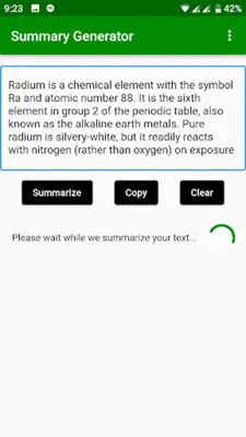 Summary Generator android App screenshot 1